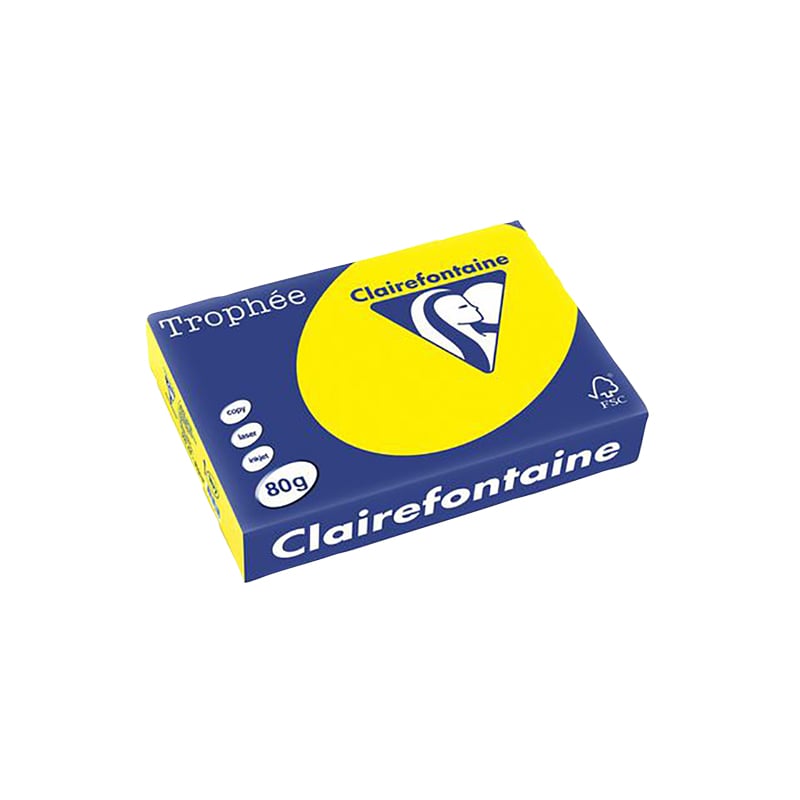Värillinen paperi A4 keltainen - 1
