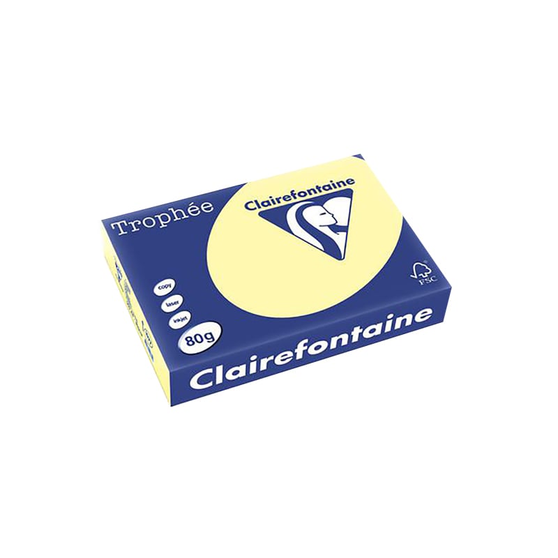 Värillinen paperi A4 vaaleankeltainen - 1
