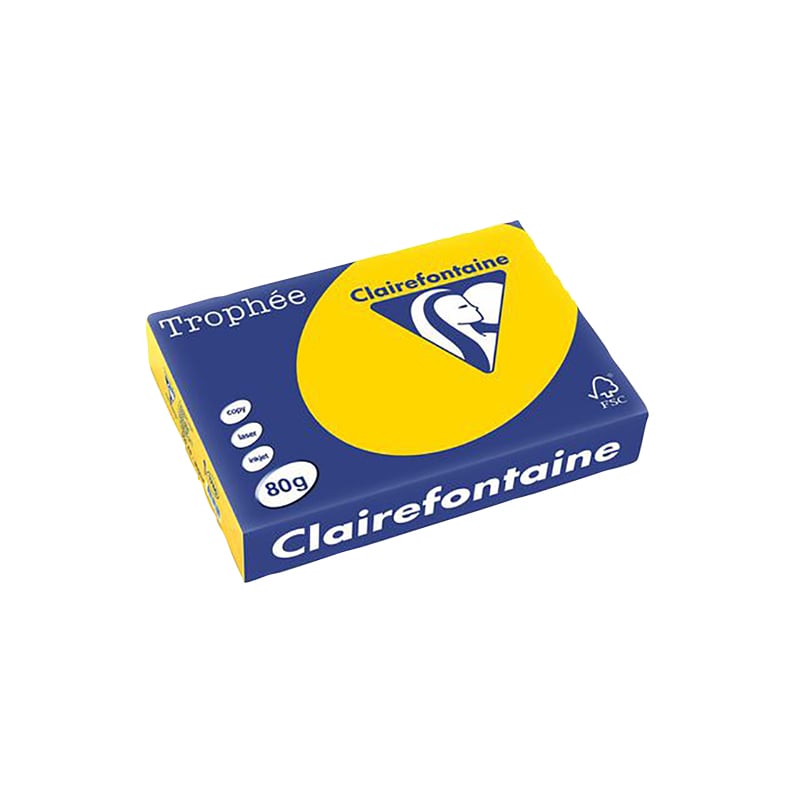 Värillinen paperi A4 kullankeltainen - 1