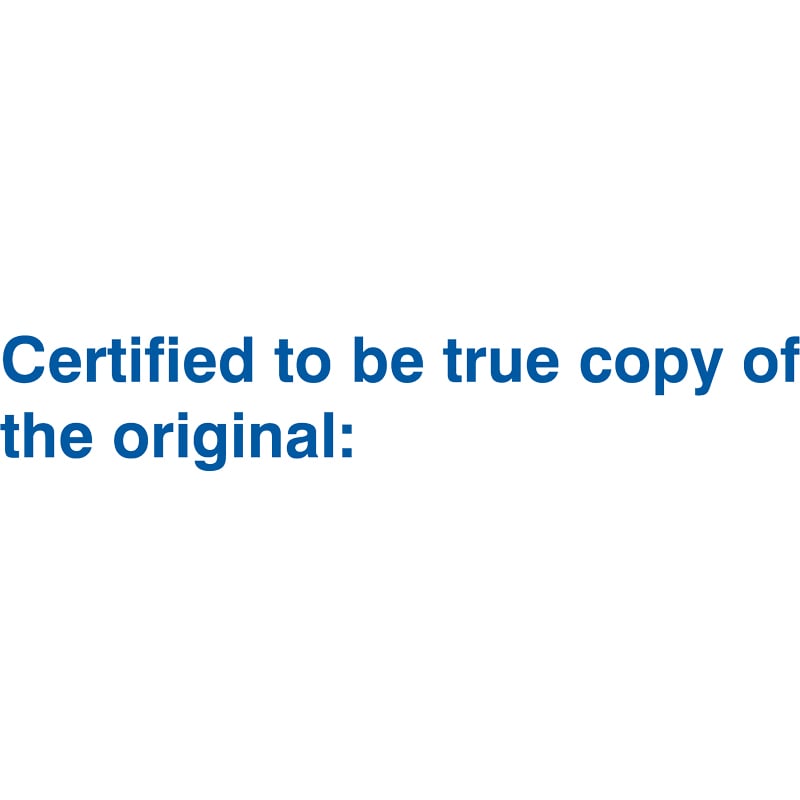 Leimasin "Certified to be true copy of the original" - 1