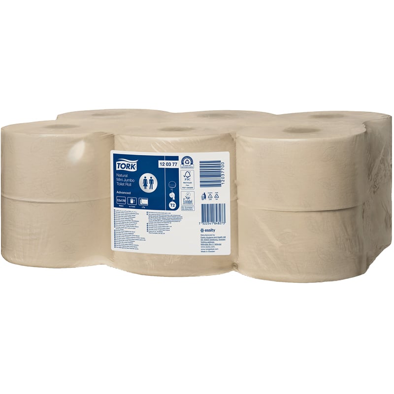 WC-paperi Tork Advanced Natural Mini Jumbo T2 - 1