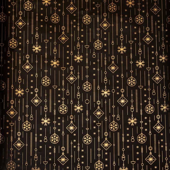 Lahjapaperi Black Ornament