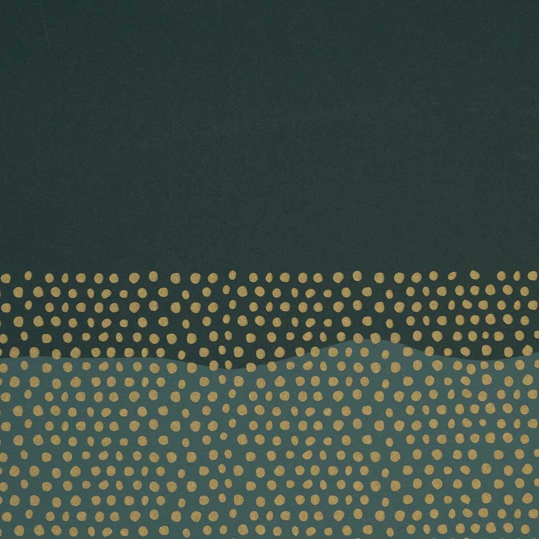 Lahjapaperi Half Dots, vihreä/kulta