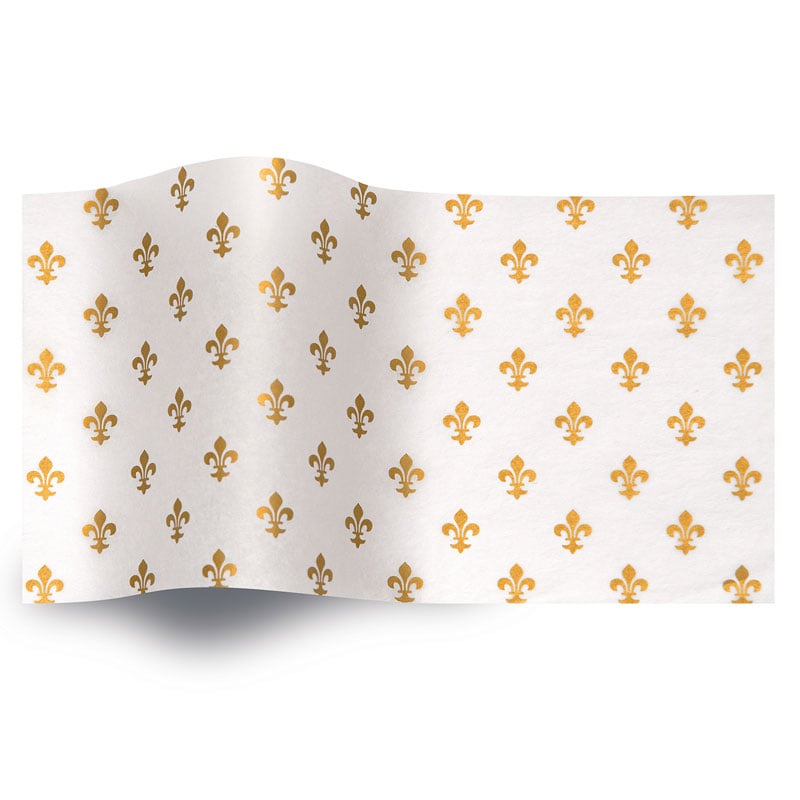 Silkkipaperi Metalli Fleur de Lis - 1