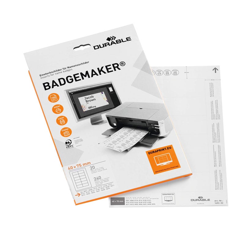 Tulostettavat nimikyltit Durable Badgemaker - 1