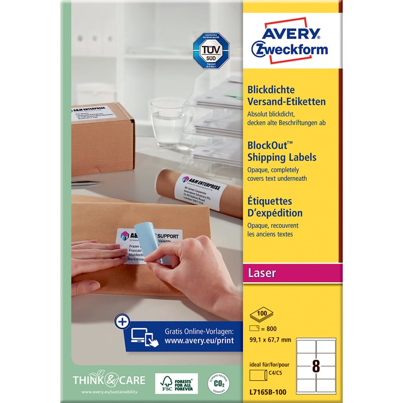 Tulostustarra Avery BlockOut - 1