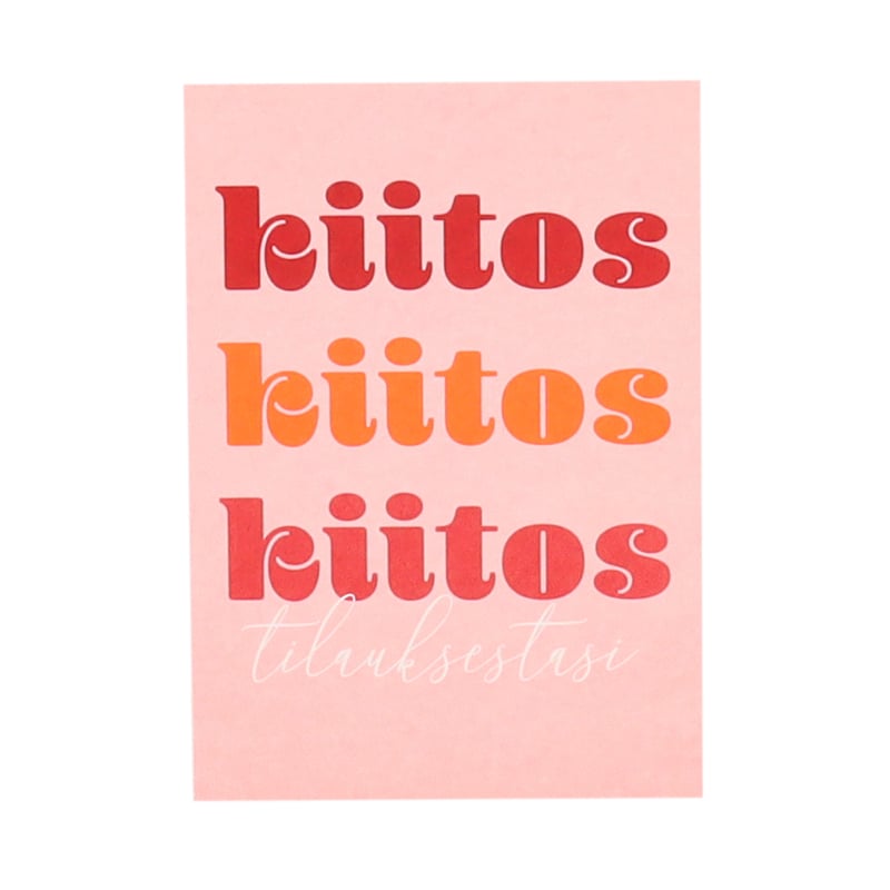 Kiitoskortti "Kiitos tilauksestasi" French Rouge - 1
