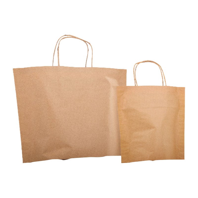 Nyörikannikekassi Pouch ruskea kierrätyspaperi - 2