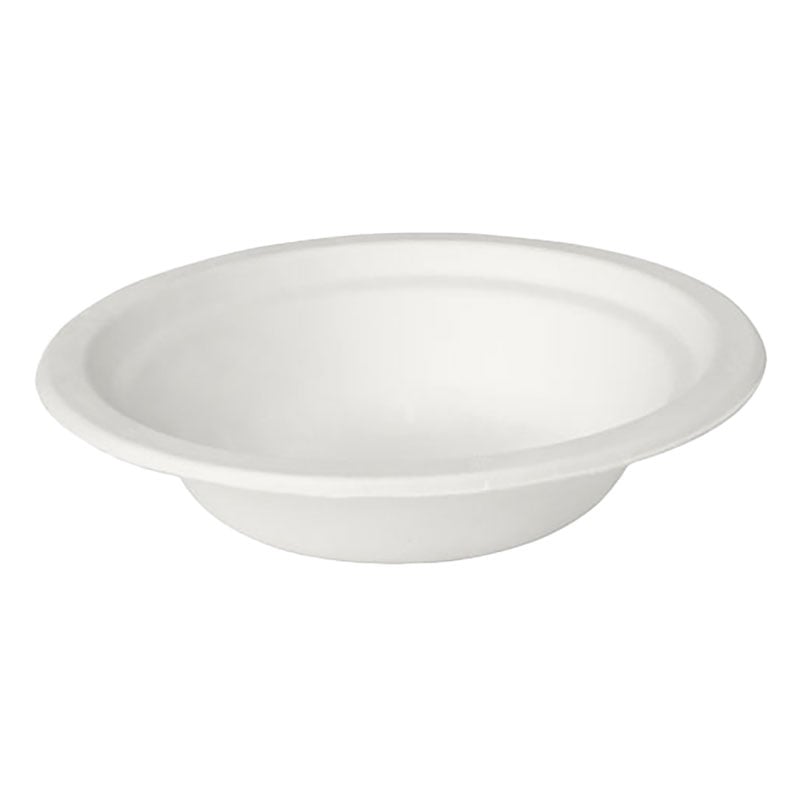 Syvä kertakäyttölautanen 18 cm, sokeriruokokuitu - 1