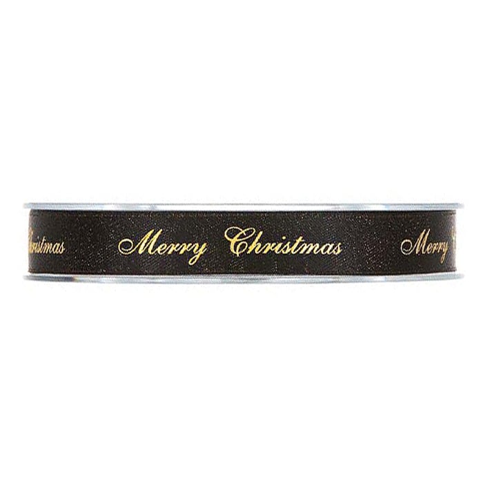 Satiininauha Merry Christmas, musta - 1