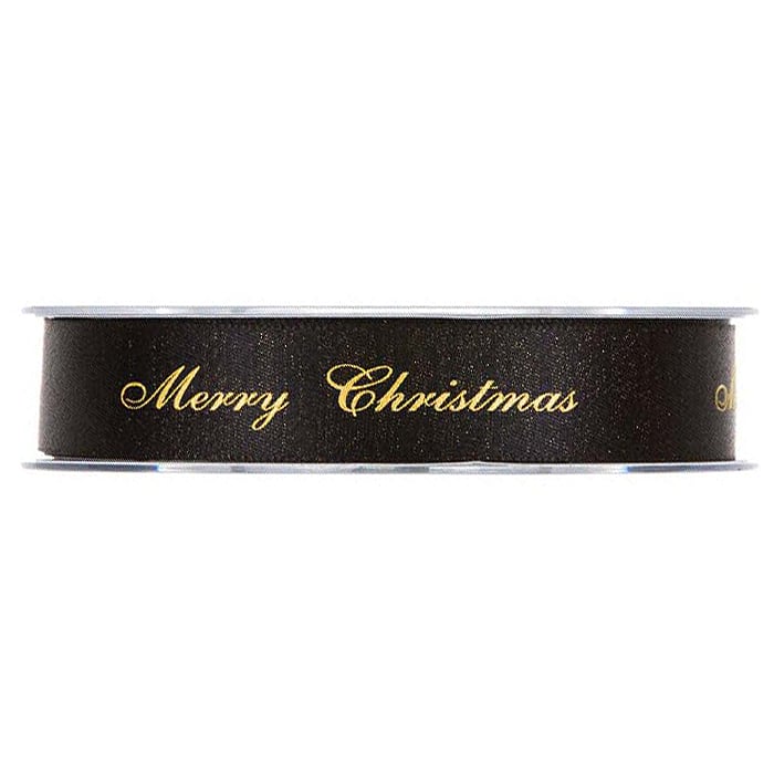 Satiininauha Merry Christmas, musta - 2
