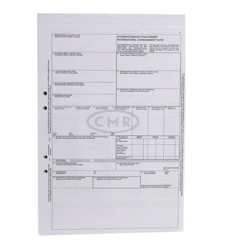 CMR-rahtikirja - 1