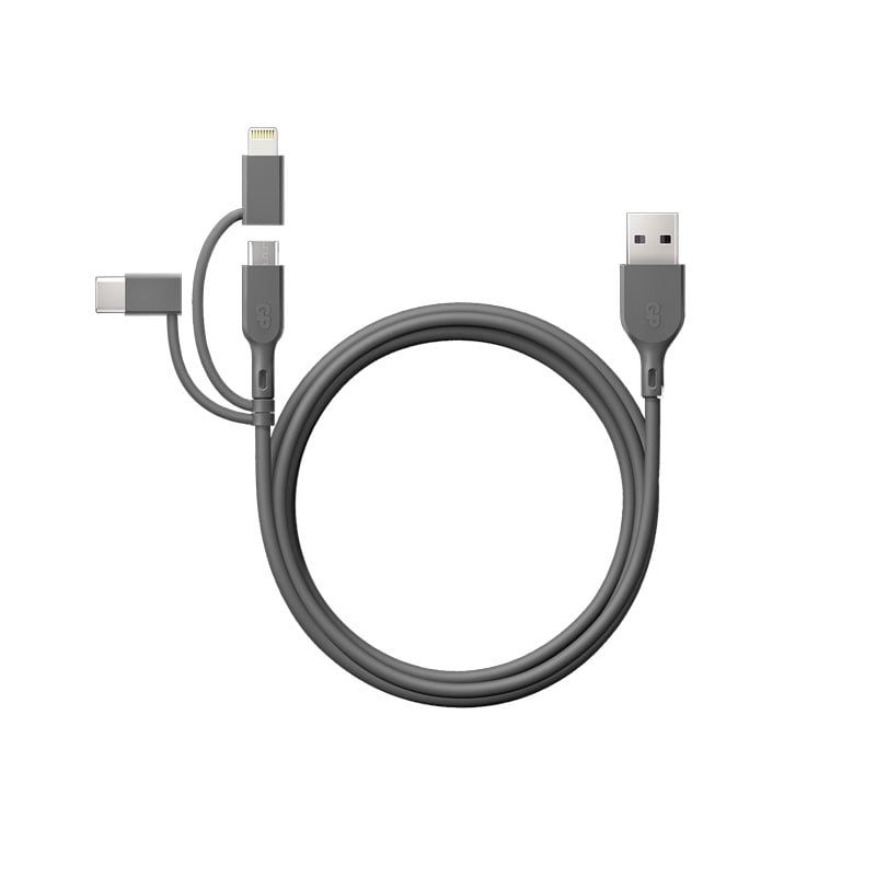 Latauskaapeli GP MicroUSB/Lightning/USB-C - 1