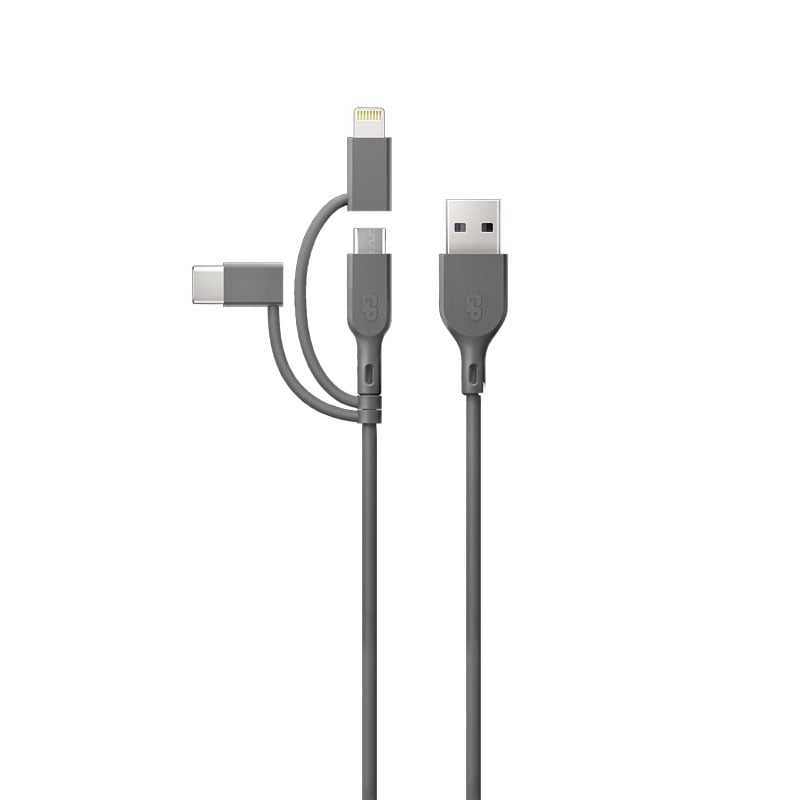 Latauskaapeli GP MicroUSB/Lightning/USB-C - 2