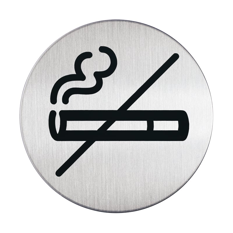 Symbolikyltti, pyöreä - tupakointi kielletty - 1
