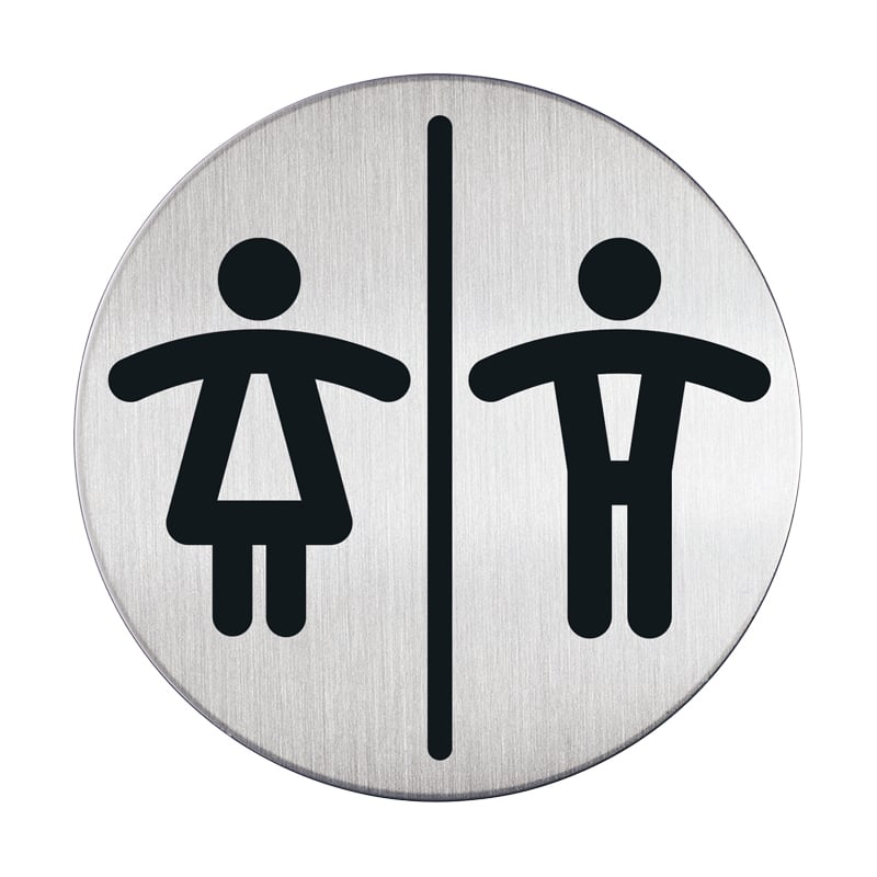 Symbolikyltti, pyöreä - nainen ja mies - 1