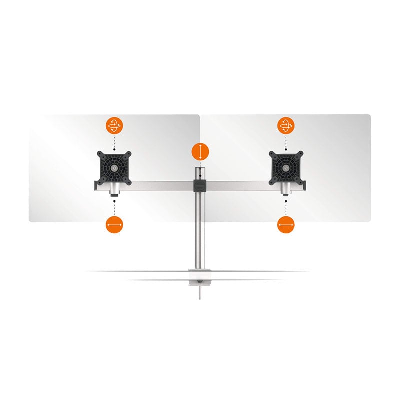 Näyttöteline Durable PRO kahdelle näytölle - 9