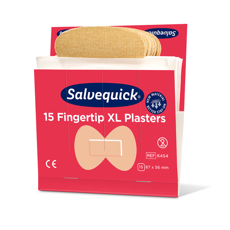 Laastari Salvequick Fingertip XL, täyttöpakkaus - 1