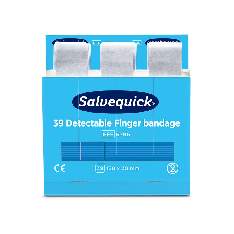 Laastari Salvequick Blue Detectable, erikoispitkä täyttöpakkaus - 2