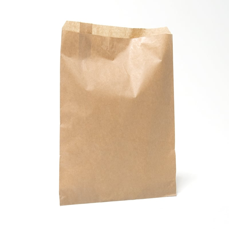 Litteä paperipussi, ruskea - 2