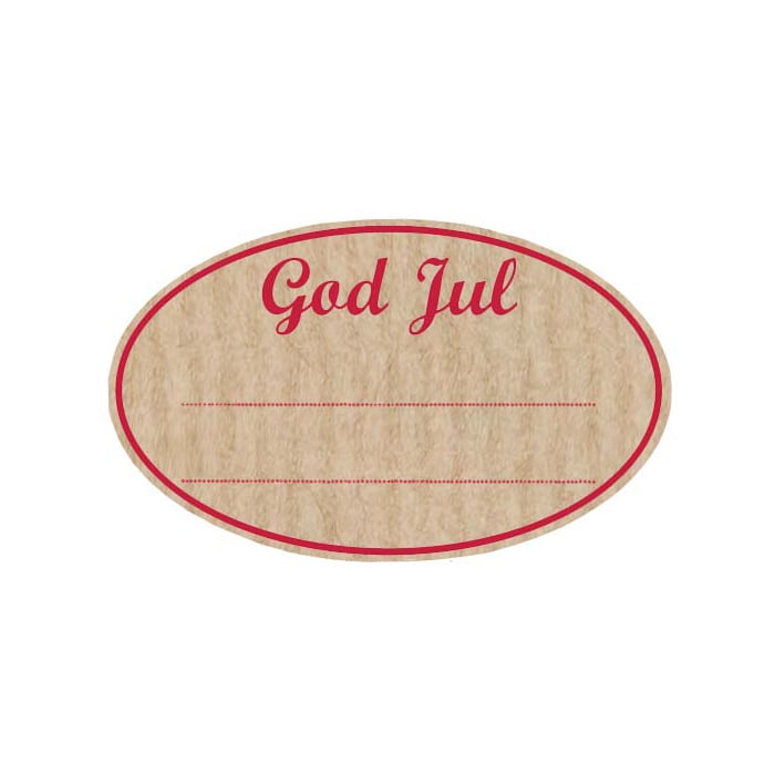 Tarra Ovaali God Jul, ruskea riplattu