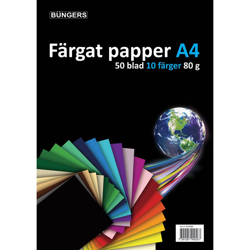 Värillinen paperi A4 - 9