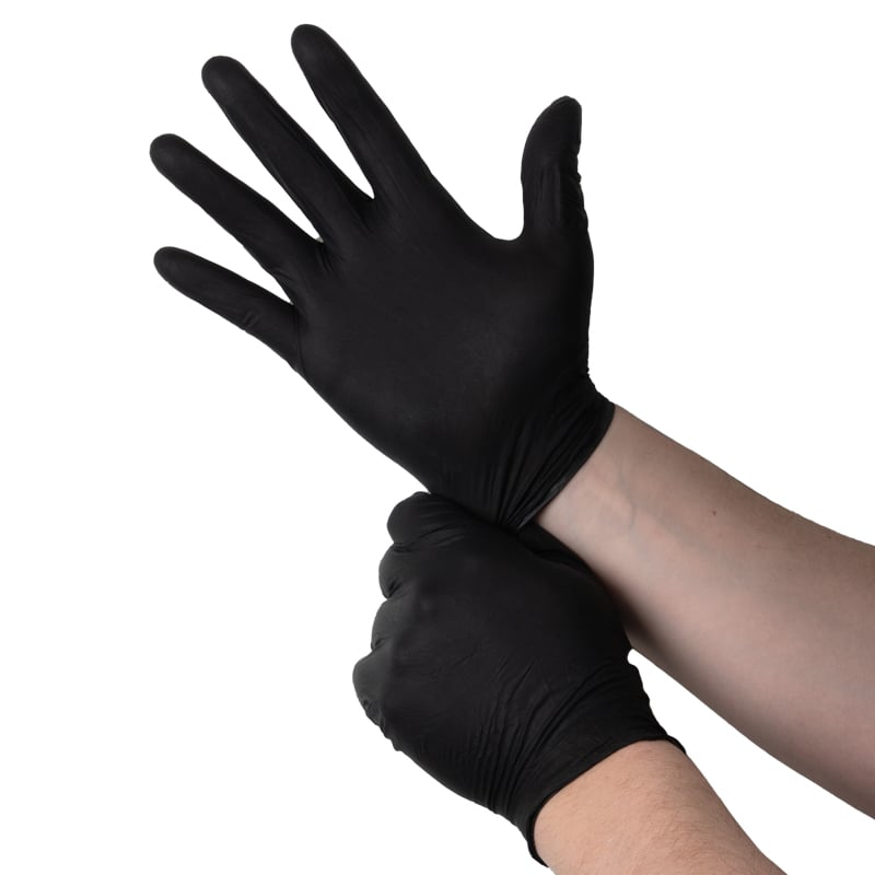 Kertakäyttökäsine Abena Classic Sensitive, nitriili musta - 1