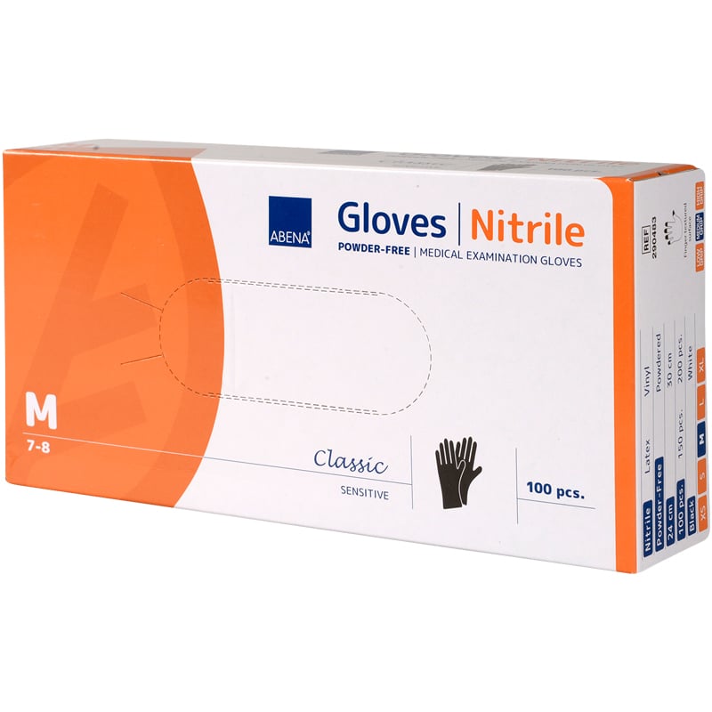 Kertakäyttökäsine Abena Classic Sensitive, nitriili musta - 6