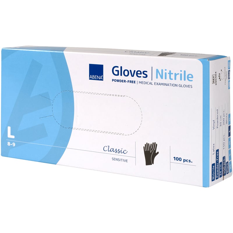 Kertakäyttökäsine Abena Classic Sensitive, nitriili musta - 7