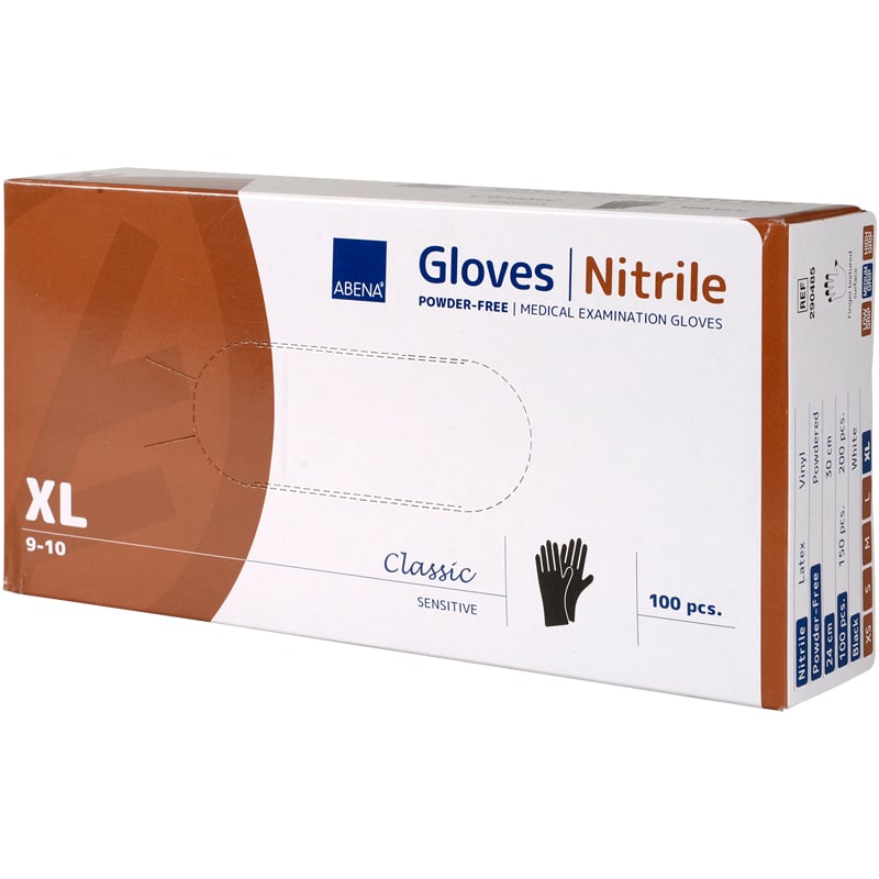 Kertakäyttökäsine Abena Classic Sensitive, nitriili musta - 8