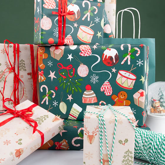 Lahjapaperi Playful Christmas