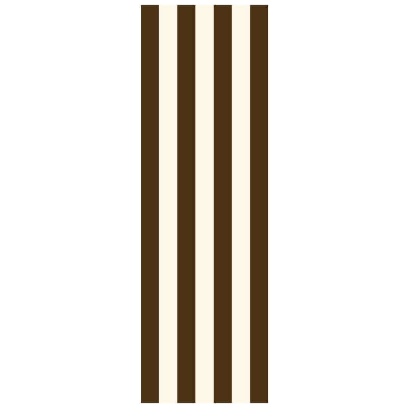 Pitkä sulkijatarra Stripes, brown/vanilla - 2