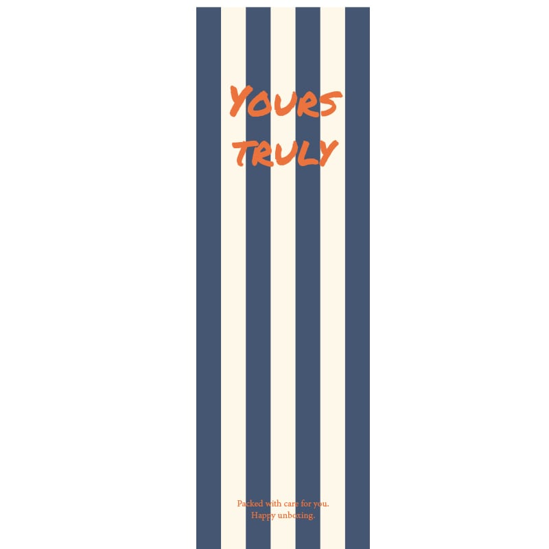 Pitkä sulkijatarra Striped Stories, blue/creme - 2