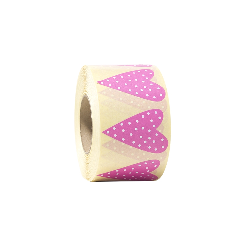 Tarra Modern Heart, fuksia valkoisilla pilkuilla - 1