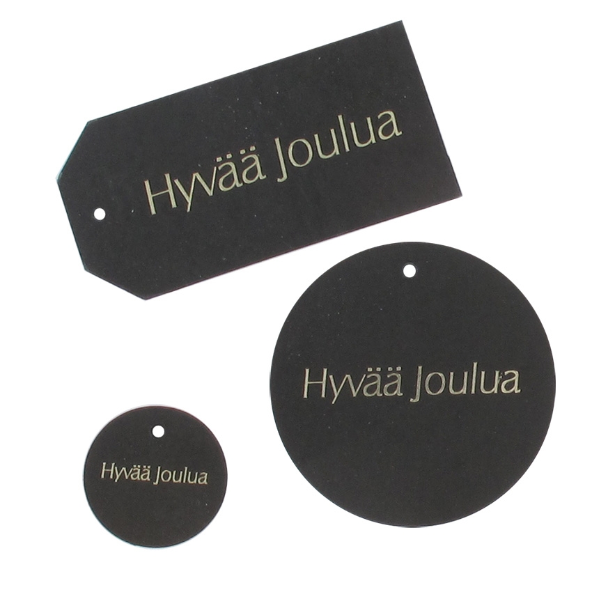 Pakettikortti Hyvää joulua, musta suorakaide - 2