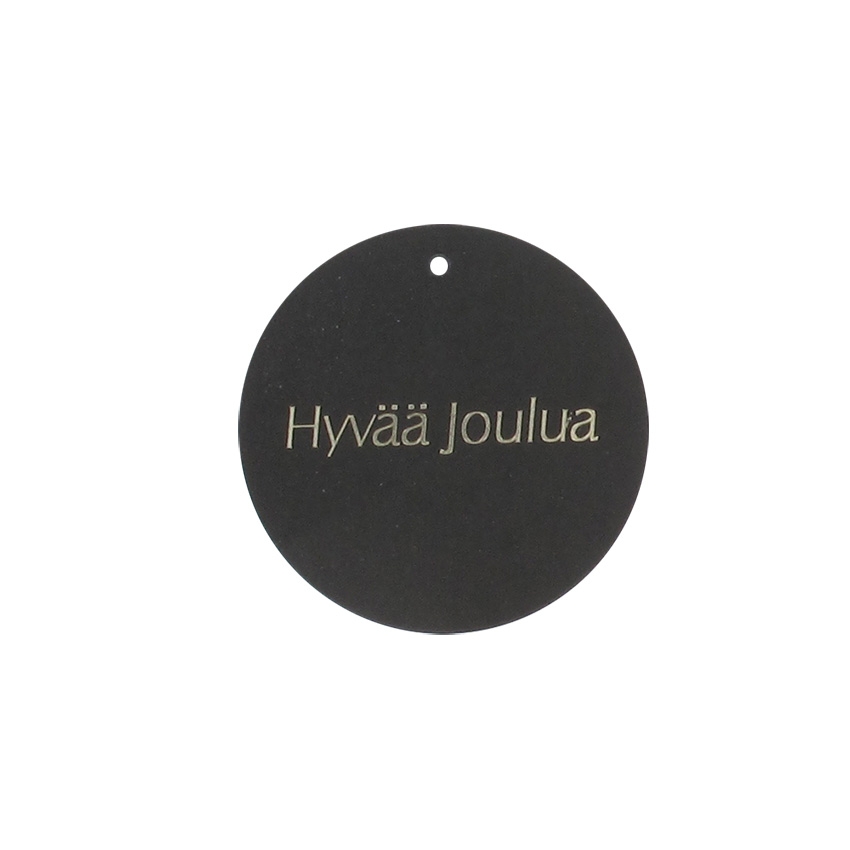 Pakettikortti Hyvää joulua, musta pyöreä - 1