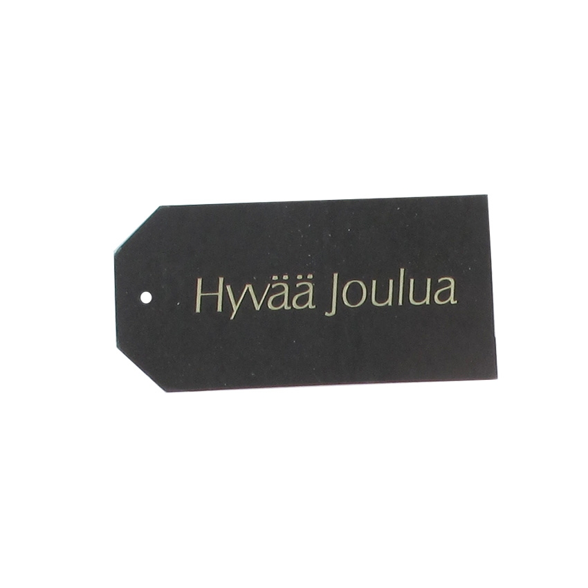 Pakettikortti Hyvää joulua, musta suorakaide - 1