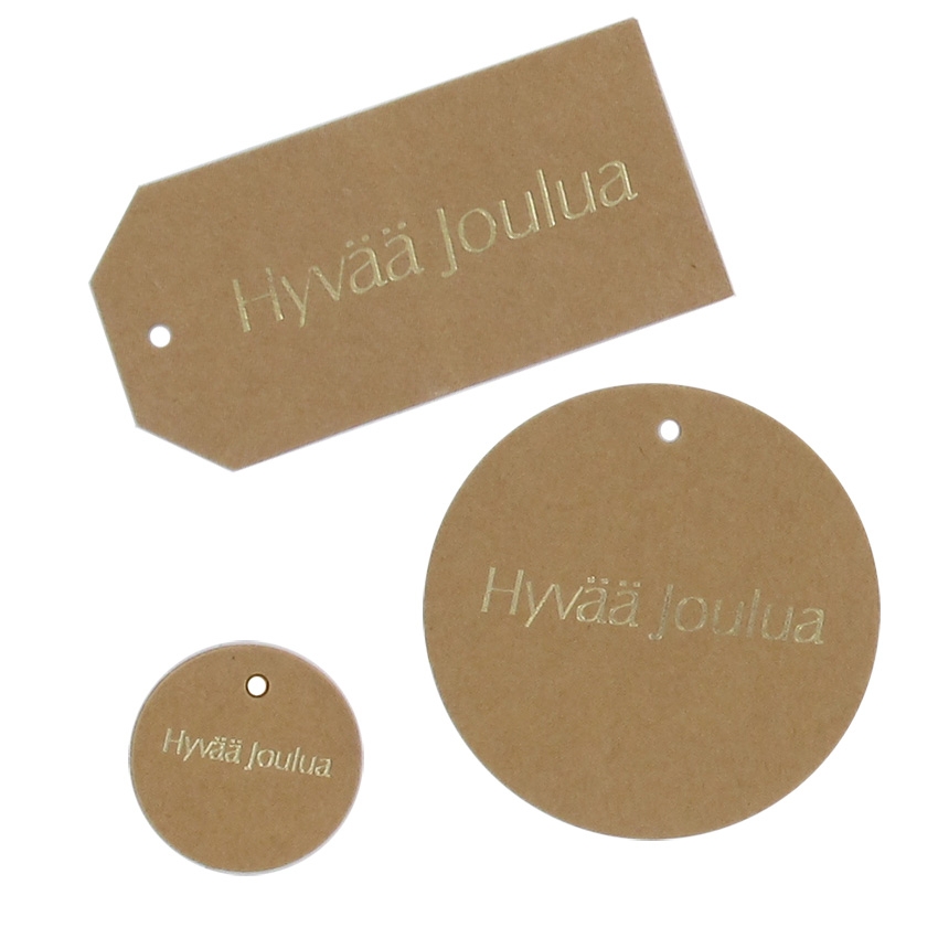 Pakettikortti Hyvää joulua, ruskea pyöreä - 2