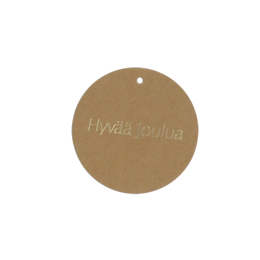 Pakettikortti Hyvää joulua, ruskea pyöreä - 1