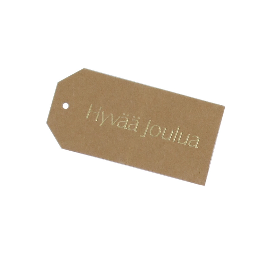 Pakettikortti Hyvää joulua, ruskea suorakaide - 1