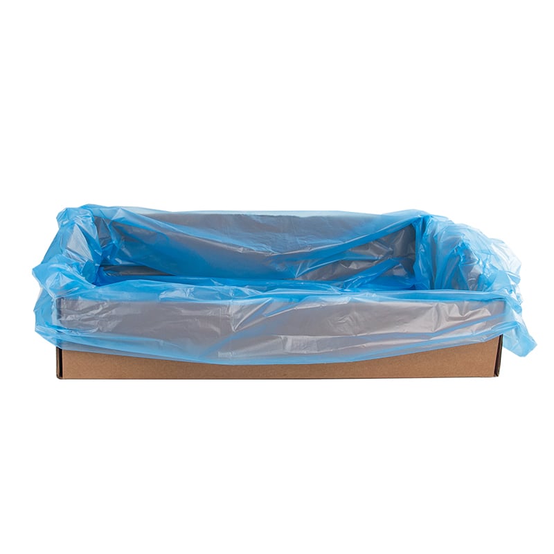 Suojapussi laatikolle, LDPE-muovi, sininen - 1