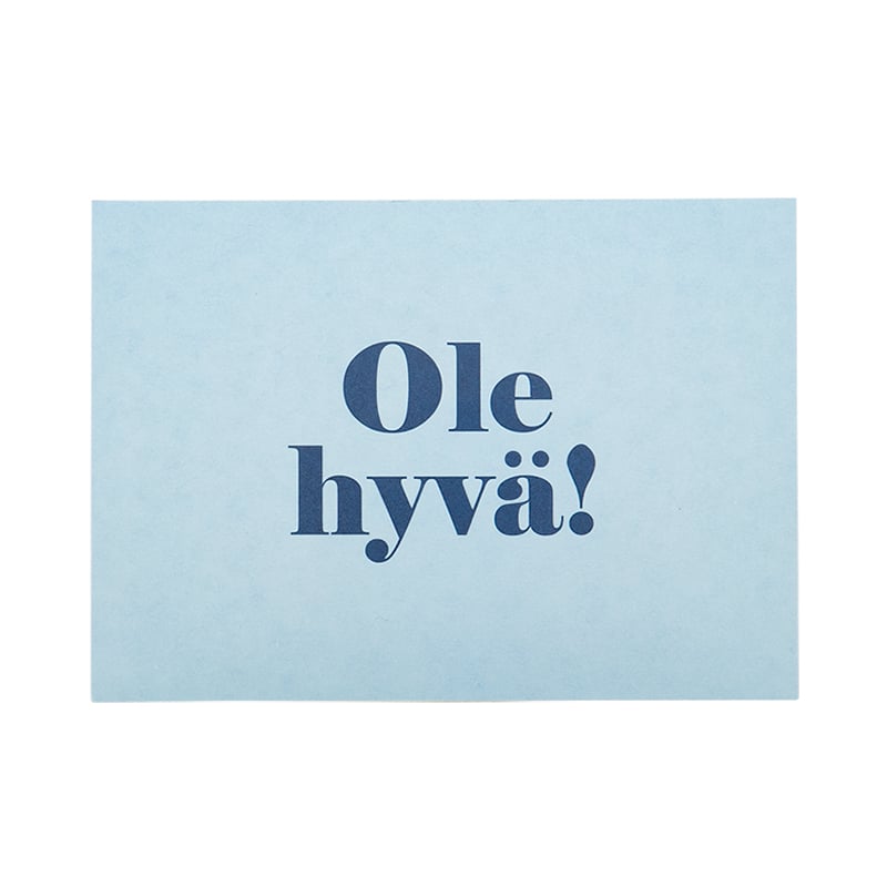 Kiitoskortti Miami Blue "Ole hyvä!" - 1