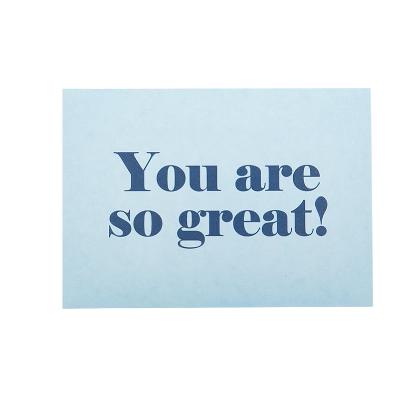 Kiitoskortti Miami Blue "You are so great" - 1