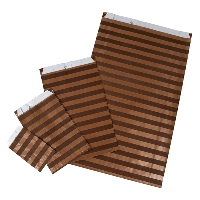 Sivuvekkipussi Stripes Brown - 1
