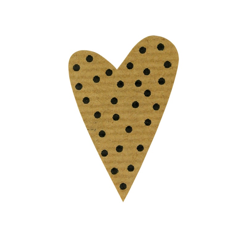 Tarra Modern Heart, ruskea mustilla pilkuilla - 2