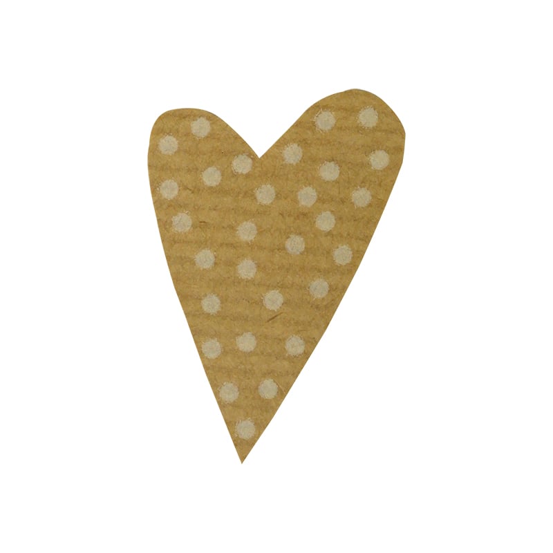 Tarra Modern Heart, ruskea valkoisilla pilkuilla - 2