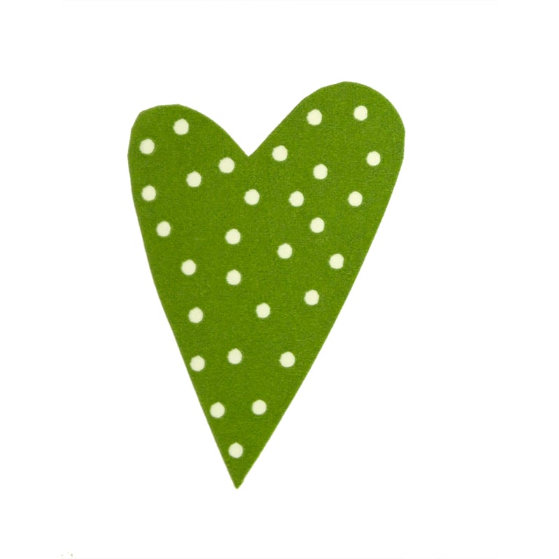 Tarra Modern Heart, vihreä valkoisilla pilkuilla - 2