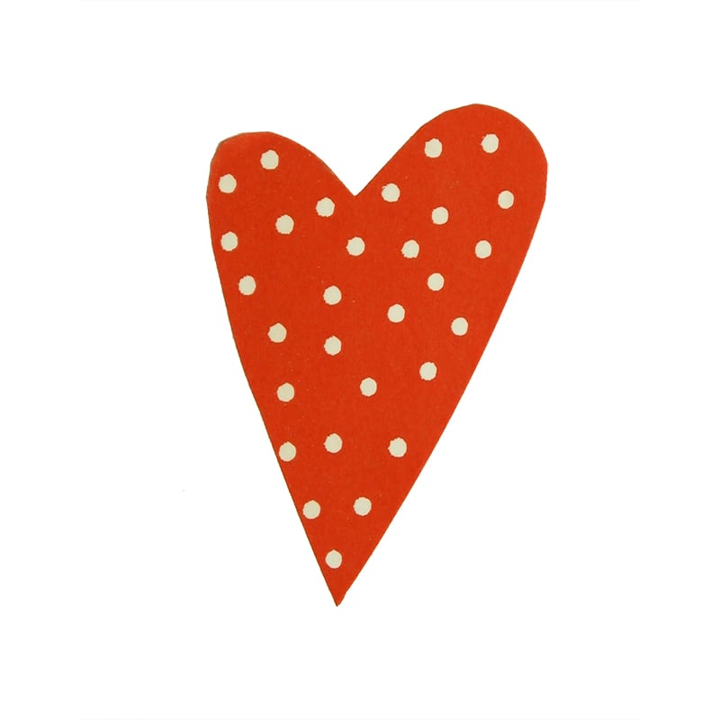 Tarra Modern Heart, punainen valkoisilla pilkuilla - 2