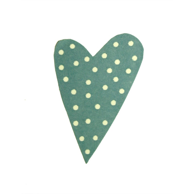 Tarra Modern Heart, vaaleansininen valkoisilla pilkuilla - 2