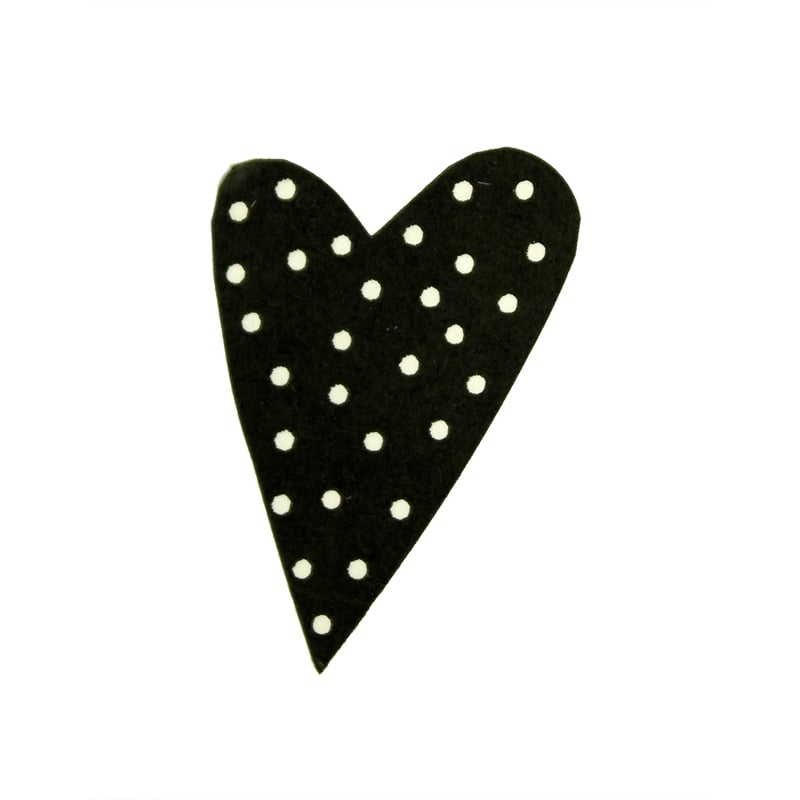 Tarra Modern Heart, musta valkoisilla pilkuilla - 2